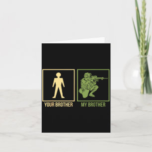 Tarjeta Hermano orgulloso del ejército Infantería naval Fu