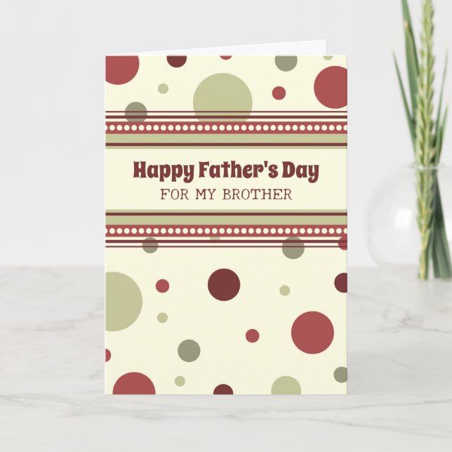 Tarjeta Hermano Retro Feliz Día del Padre (Anverso)