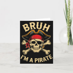 Tarjeta Hermano Soy Un Disfraz De Pirata Halloween