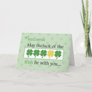 Tarjeta Hermano Suerte del amante irlandés del Día de San 