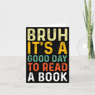 Tarjeta Hermano un buen día para leer un libro lectura gen