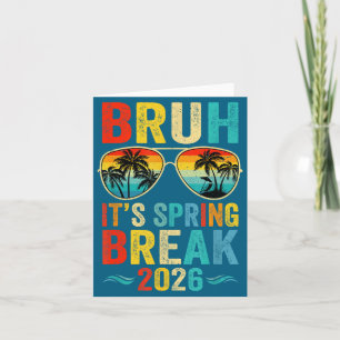 Tarjeta Hermano vacaciones de primavera 2026 divertido uni