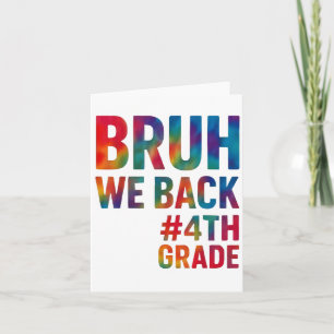 Tarjeta Hermano Volvemos 4to Grado Primer Día De Escuela M