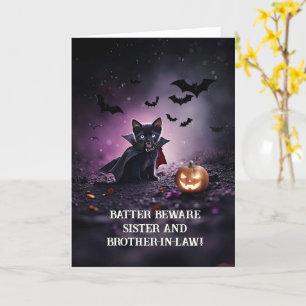 Tarjeta Hermano y Esposa de Derecho Halloween