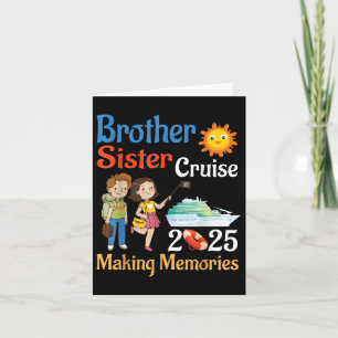 Tarjeta Hermano Y Hermana Crucero 2025 Viaje Haciendo Memo
