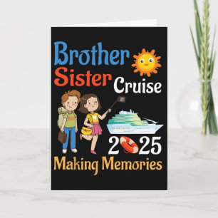 Tarjeta Hermano Y Hermana Crucero 2025 Viaje Haciendo Memo