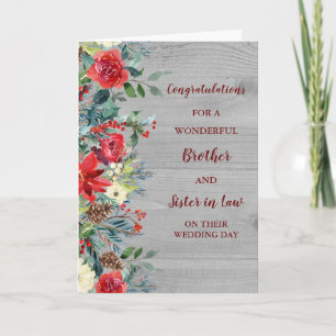 Tarjeta Hermano y hermana en Boda de Derecho felicitacione