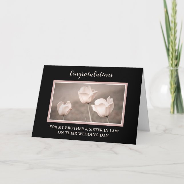 Tarjeta Hermano y hermana en la ley felicitaciones (Anverso)
