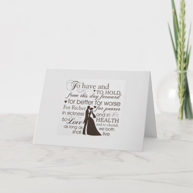 TARJETA ***HERMANO Y NOVIA** TE AMO EL DÍA DE LA BODA (Anverso)