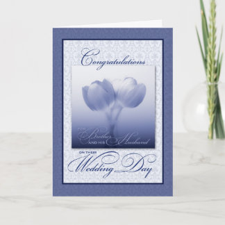 Tarjeta Hermano y su nuevo esposo Boda felicitaciones