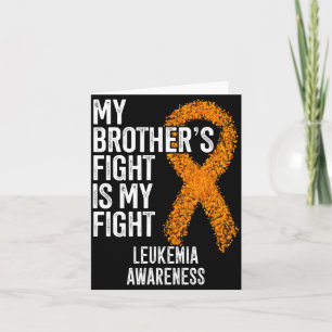 Tarjeta Hermanos de leucemia masculina lucha es lucha cont