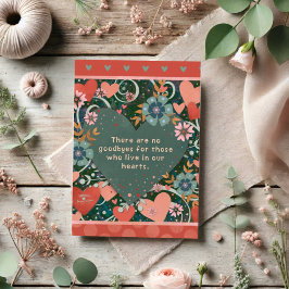 Tarjeta Hermosa Cita de Simpatía Floral sin Adioses