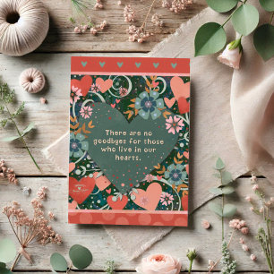 Tarjeta Hermosa Cita de Simpatía Floral sin Adioses