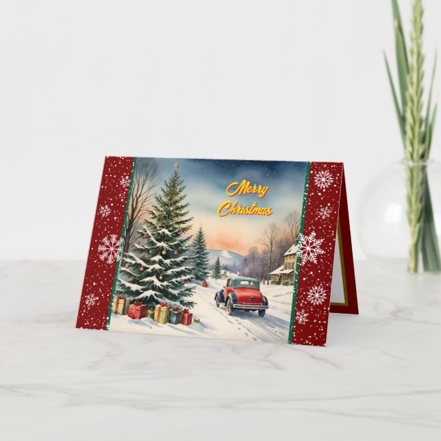 Tarjeta Hermosa colección de moda festiva de Navidades (Anverso)