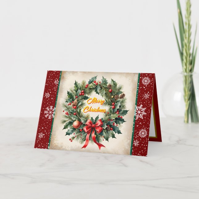 Tarjeta Hermosa colección de Navidades festivos (Anverso)
