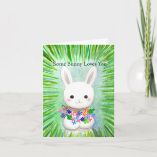 Tarjeta Hermosa conejita algunos conejitos te encantan los