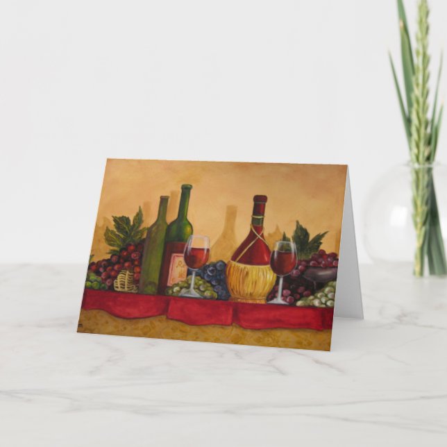 Tarjeta hermosa del arte del vino (Anverso)