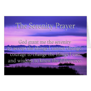 tarjeta hermosa del rezo de la serenidad