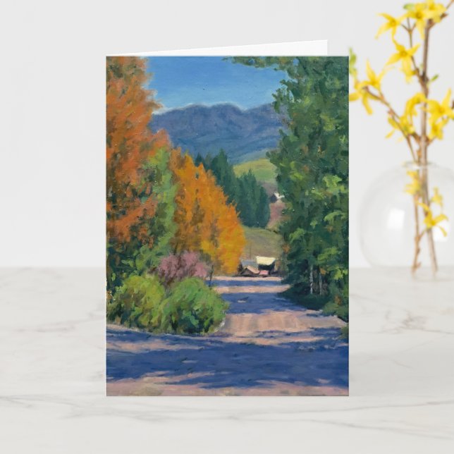 Tarjeta Hermosa escena de otoño en Crested Butte (flor amarilla)