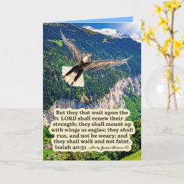 Tarjeta Hermosa Escritura de Águila Isaías 40:31