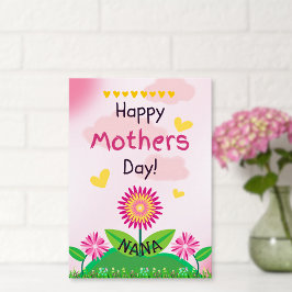 Tarjeta Hermosa Flor Amarilla Rosa Día del Niño de la Madr