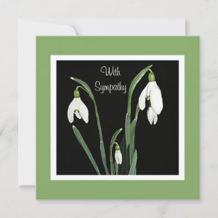 Tarjeta Hermosa flor blanca florida simpatía artística fin