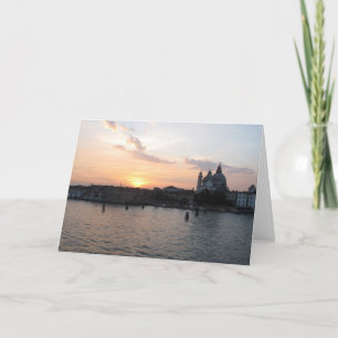 Tarjeta Hermosa fotografía del paisaje laguna de Venecia