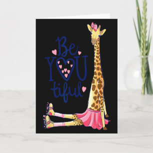 Tarjeta Hermosa Jirafa _ Inspira Sé Tú Jirafa Animal