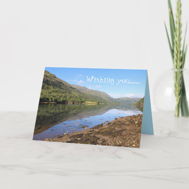Tarjeta Hermosa Loch Leven View, Escocia (Anverso)