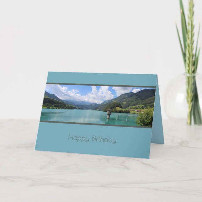 Tarjeta Hermosa Lungernersee, Oberwald, Suiza (Anverso)