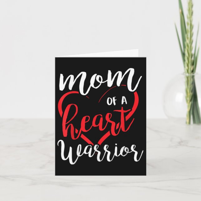 Tarjeta Hermosa Madre De Un Guerrero Del Corazón Chd Aware (Anverso)
