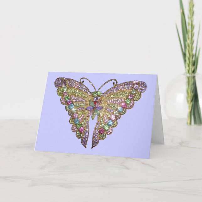 Tarjeta Hermosa mariposa de guiñada (Anverso)