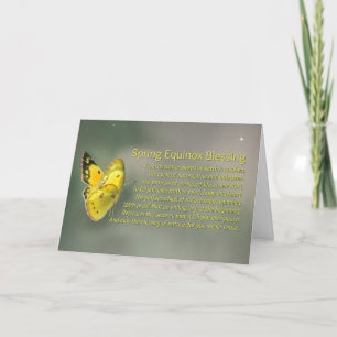 Tarjeta Hermosa Mariposa Equinoccio de Primavera, Equinocc