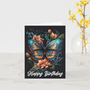 Tarjeta Hermosa mariposa Feliz cumpleaños
