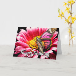 Tarjeta Hermosa mariposa Feliz cumpleaños