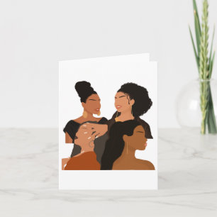 Tarjeta Hermosa Melanin Mujeres Negras Mes de Historia Ski