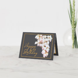 Tarjeta Hermosa Moda de Flores Blancas Pieris Feliz cumple