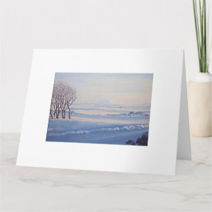 Tarjeta Hermosa montaña islandesa Hekla fino arte