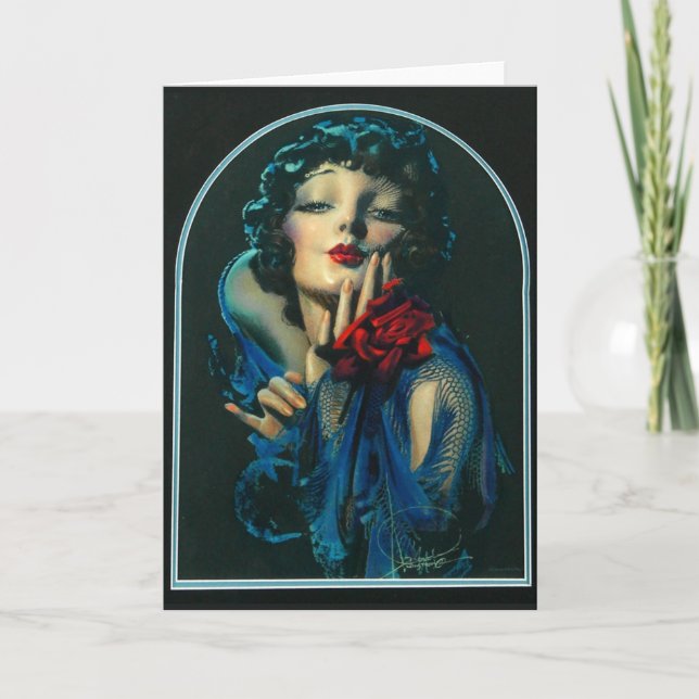 Tarjeta hermosa mujer de los años 20 (Anverso)