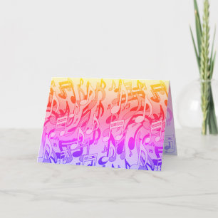Tarjeta Hermosa Música Colores Felices Diseño Musical Anim