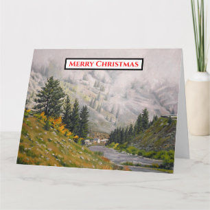 Tarjeta Hermosa obra de arte de montaña