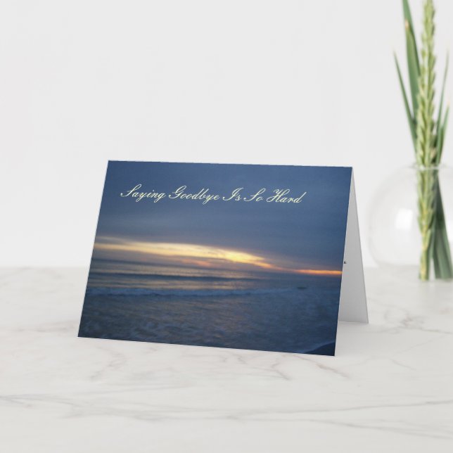 Tarjeta Hermosa puesta de sol sobre el agua (Anverso)