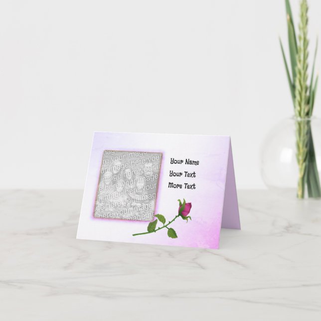 Tarjeta Hermosa Rosa Roja (Anverso)