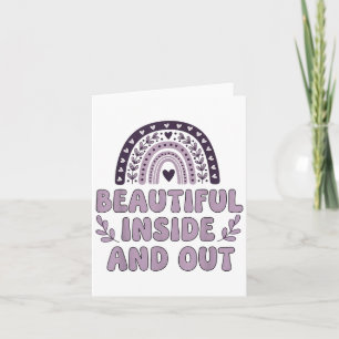Tarjeta Hermosa Sel De Lavanda Arcoiris Interior Y Exterio