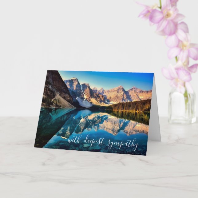 Tarjeta Hermosa simpatía por el paisaje del agua de la mon (Orquídea)
