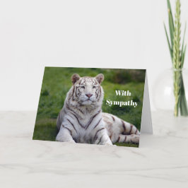 Tarjeta Hermosa simpatía por la foto del tigre blanco