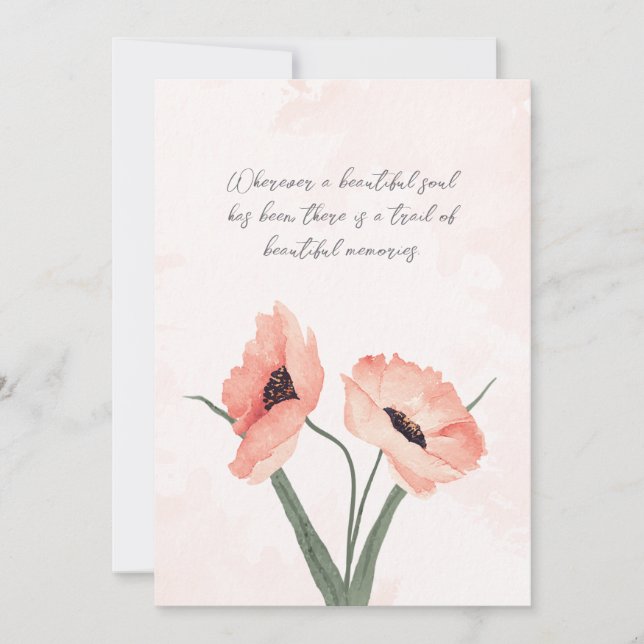 Tarjeta Hermosa simpatía por los Recuerdos (Anverso)