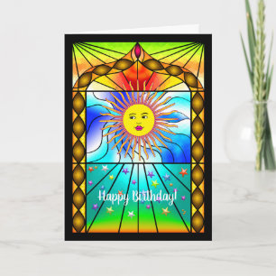 Tarjeta Hermosa ventana de la Iglesia del Vidrio Manchado