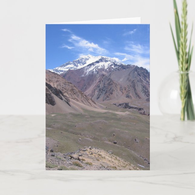 Tarjeta Hermosa vista del Parque Nacional Aconagua, Argent (Anverso)