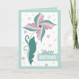 Tarjeta Hermosa y delicada flor de doodle zen CC1276 Cumpl